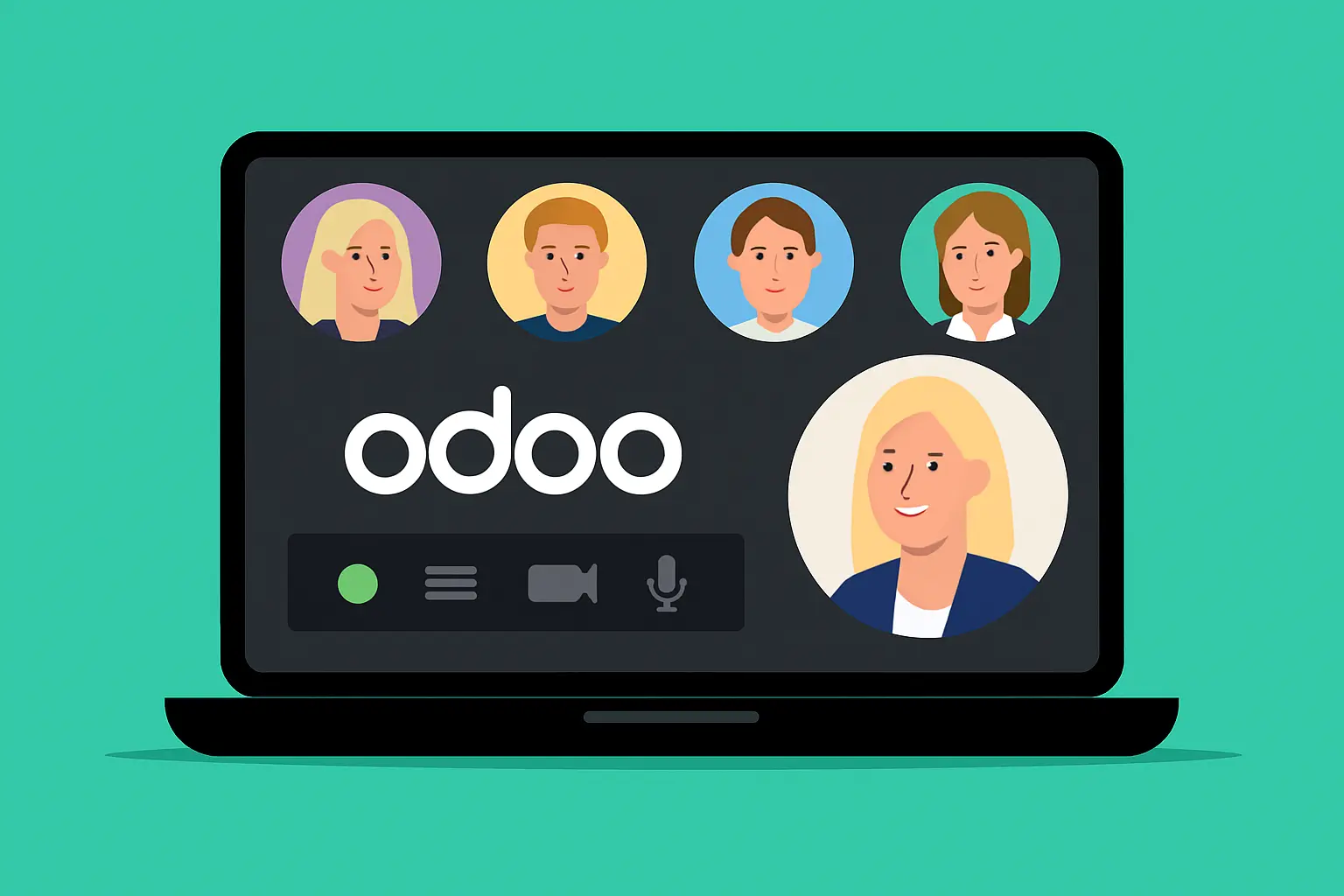 Ein Call innerhalb der Odoo Videocall App