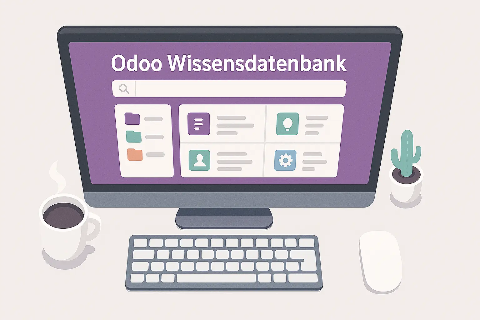 Eine weitere Illustration der Odoo Wissensdatenbank