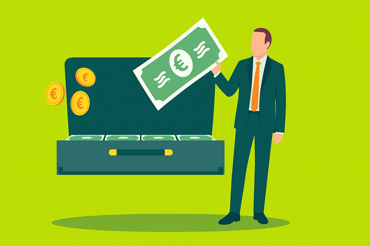 Ein Bild das zeigt wohin das Geld dass du durch das Günstige ERP System sparst hinkommt