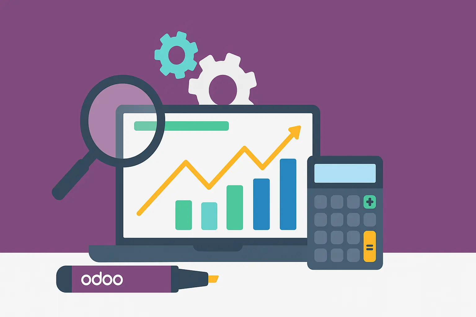 Eine theoretische Darstellung des Umsatzes nach der Implementierung von Odoo Enterprise