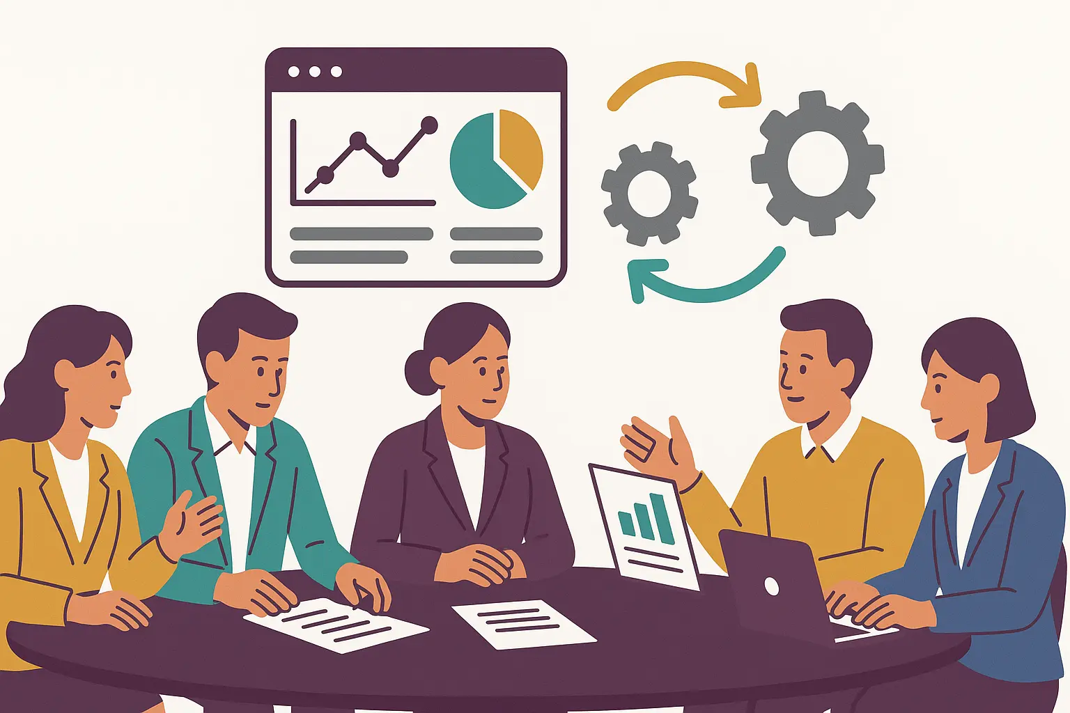 Ein Team berät über die Implementation von Odoo Apps