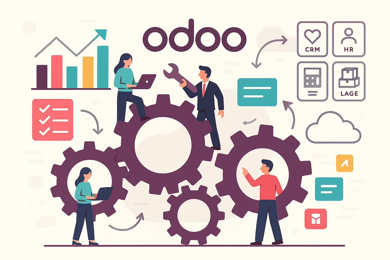 Team berät sich über Odoo Apps