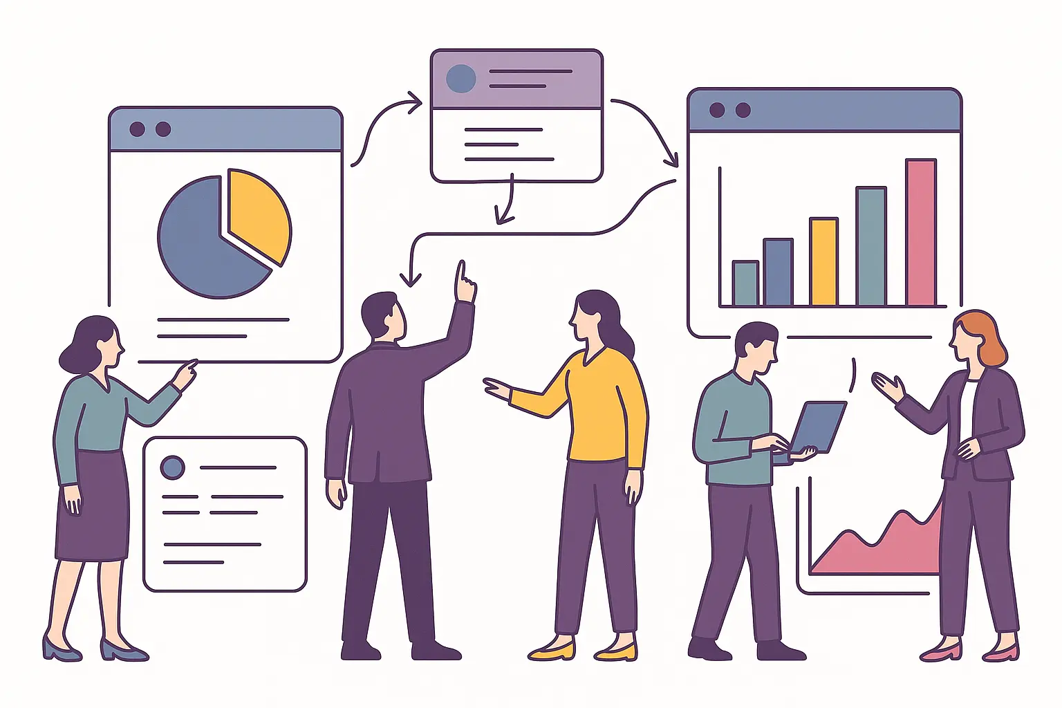 Eine Gruppe an Menschen die eine Pipeline innerhalb der Odoo Apps erforschen