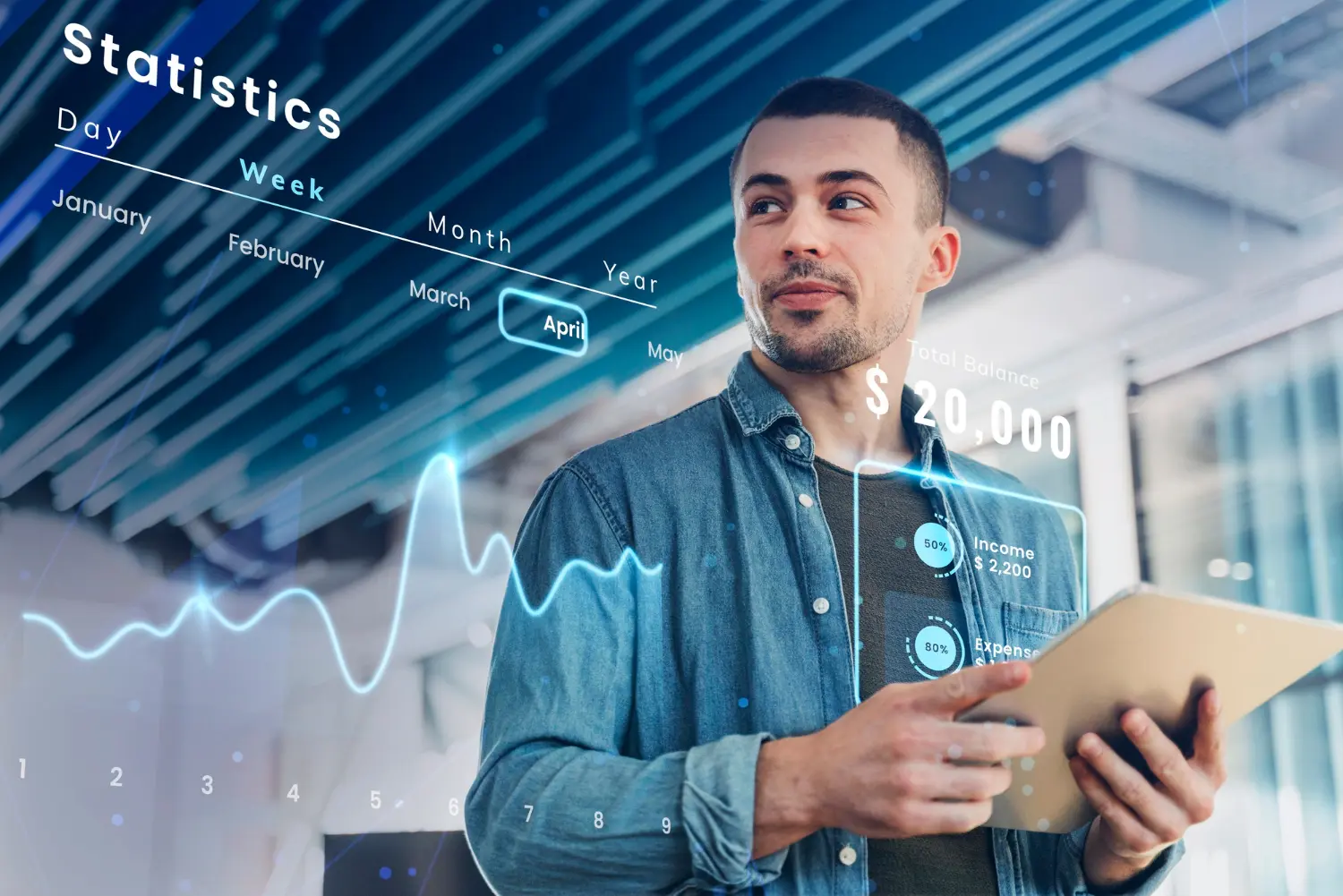 Business Software auf einem Tablet