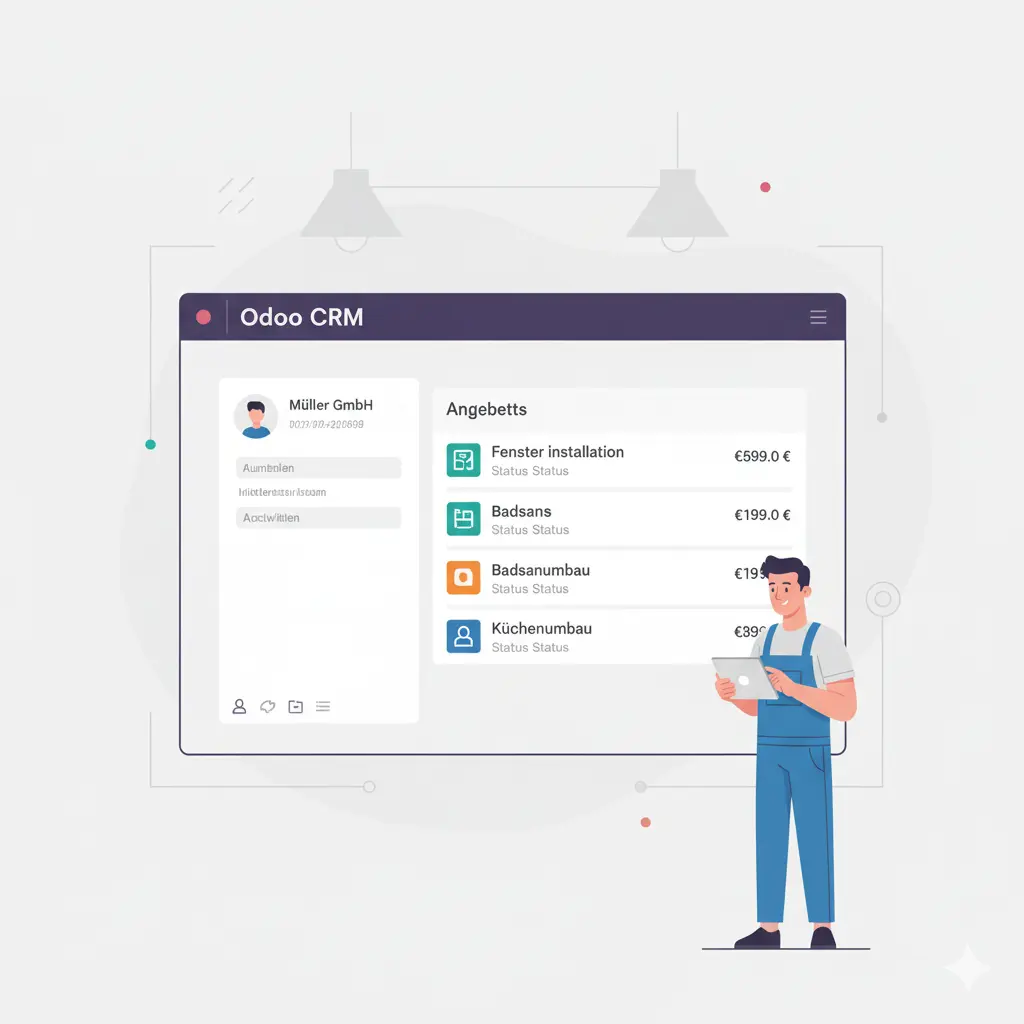 Odoo für Handwerker – CRM-Modul für Kundenverwaltung und Angebote