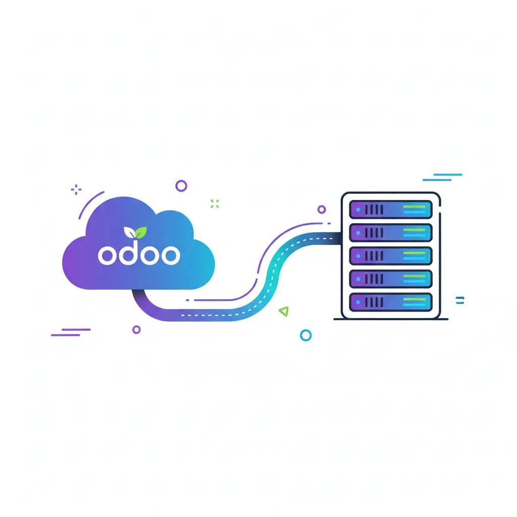 Die Verwaltungssoftware für Unternehmen Odoo verbindet sich mit einem Serverrack